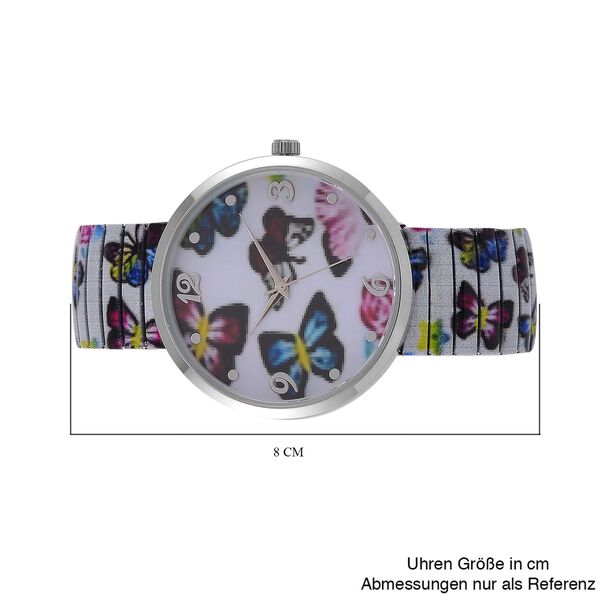 STRADA - Japanisches Uhrwerk, Flexible Uhr, Schmetterling image number 7