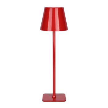 Kabellose Tischlampe mit Touch-Steuerung, Rot, 11x37cm