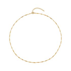 Feine Spindel-Gliederkette, ca. 50 cm, Edelstahl, ca. 8,50g, goldfarben