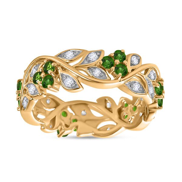 ALLORO AA Natürlicher Chromdiopsid und Zirkon-Ring - 1,17 ct. image number 4