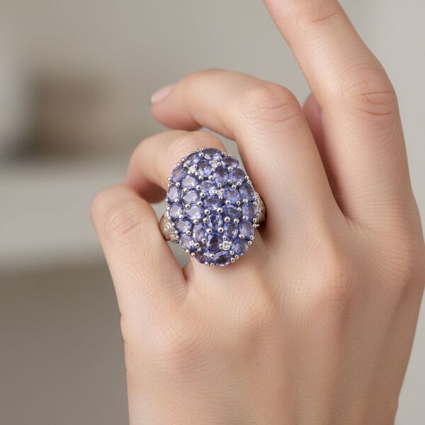 D'Joy Tansanit und Zirkon Ring - 4,70 ct. image number 2