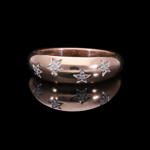 Funkelnder Diamant-Ring in platiniertem Silber image number 1