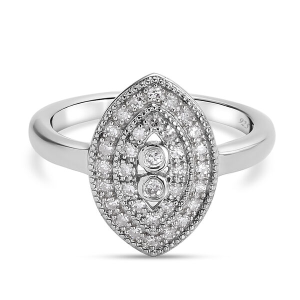 Diamant Ring 925 Silber platiniert  ca. 0,25 ct