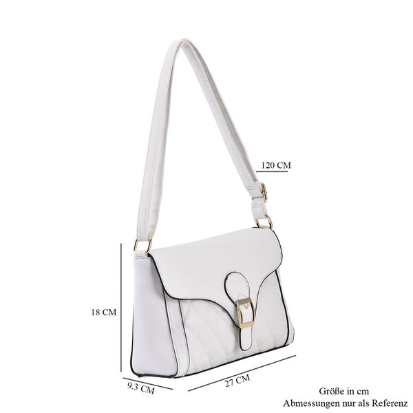 Umhängetasche aus Kunstleder, Weiß image number 7