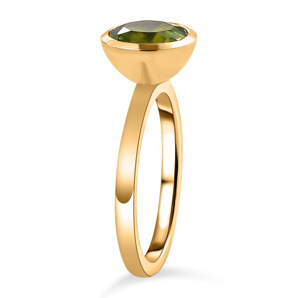 Natürlicher Peridot-Ring, 925 Silber vergoldet (Größe 16.00) ca. 1.97 ct image number 5