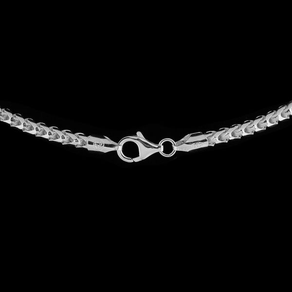 Italienische Franco Halskette ca. 61 cm 925 Silber platiniert ca. 41,31g image number 3