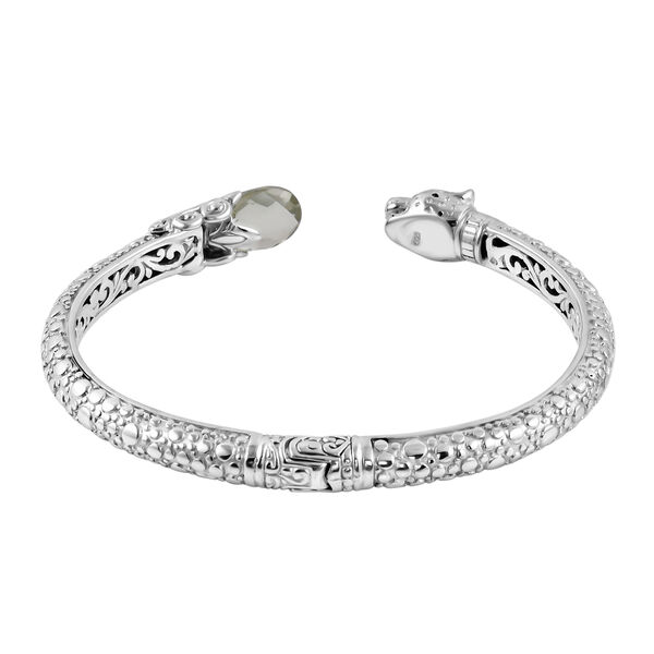 Royal Bali Kollektion- Grüner Prasiolith-Armreif, 19 cm - 3,60 ct. image number 4