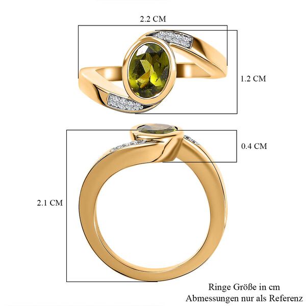 AA Vesuvianit und Zirkon Ring- 1,32 ct. image number 7