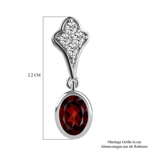 Kirsch-Citrin Ohrringe, 925 Silber platiniert ca. 1,87 ct image number 5