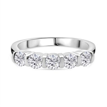 Lustro Stella wei&szlig;er Zirkonia Half Eternity Ring