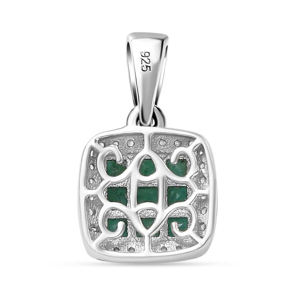 AAA Smaragd und Zirkon Anhänger - 1,07 ct. image number 5