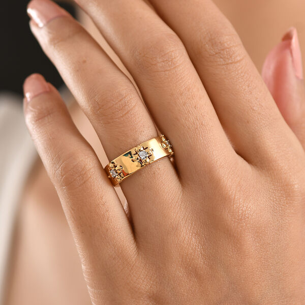 EVER TRUE Wei&szlig;er Diamant Ring Nickelfreies Messing (Gr&ouml;&szlig;e 17.00) ca. 0,01 ct image number 2