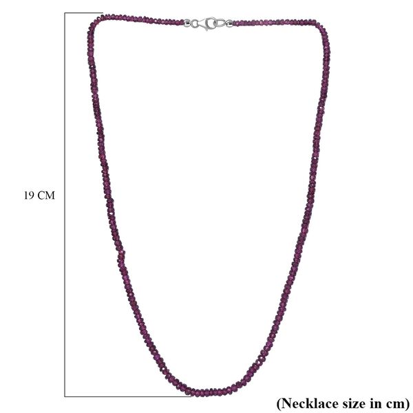 Lila Granat Halskette, 50 cm - 78 ct. image number 6