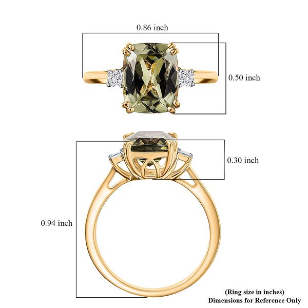 AAA Turkizit, Wei&szlig;er Diamant Ring 585 Gold (Gr&ouml;&szlig;e 17.00) ca. 3,77 ct image number 5