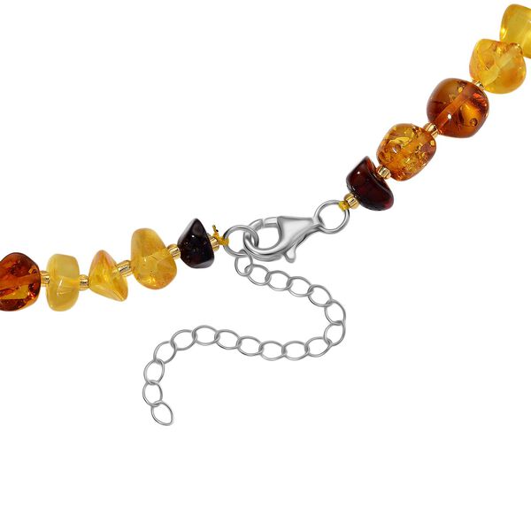 Bernstein, Wei&szlig;e S&uuml;&szlig;wasser Perle, Halskette Flexibles 925 Silber rhodiniert (15-20 Werktage Lieferzeit) image number 5