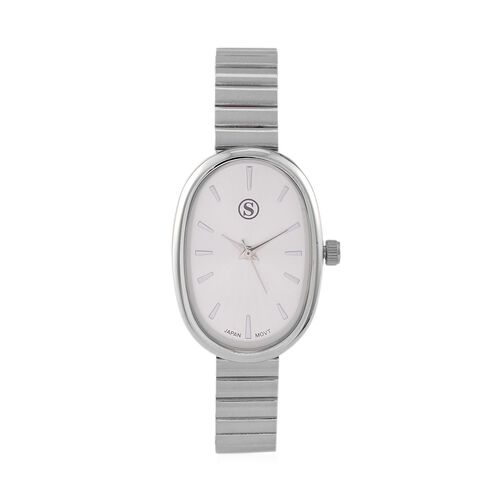 STRADA - Elegante Armbanduhr mit Japanischem PC21S Werk, Stahlsonnenschliff-Zifferblatt und Edelstahlarmband, Reiner Edelstahl, 19 cm image number 0