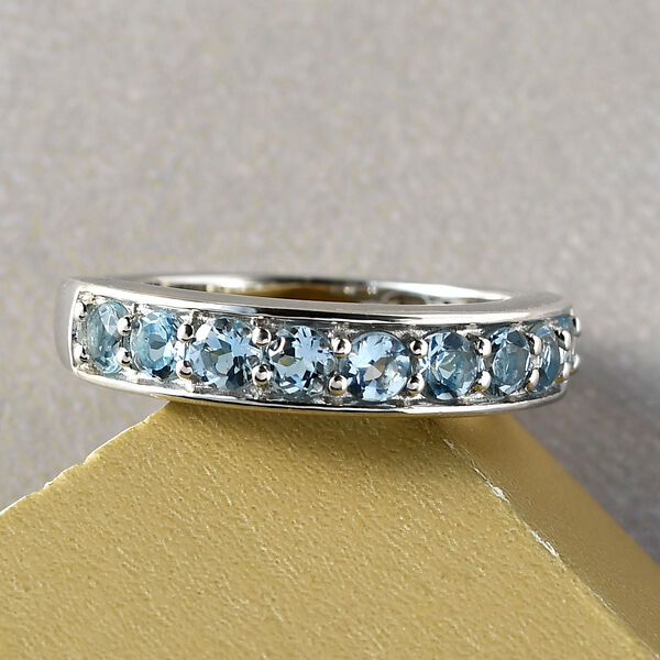 Espirito Santo Aquamarin-Ring, 925 Silber platiniert  ca. 0,70 ct image number 2