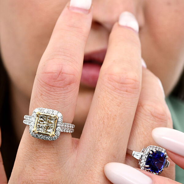 ILIANA VS natürlicher gelber und I1-I2 weißer Diamant-Ring - 2,25 ct. image number 8