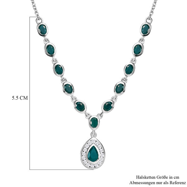 AAA Grandidierit-Halskette, ca. 45 cm, 925 Silber platiniert ca. 2.50 ct image number 6