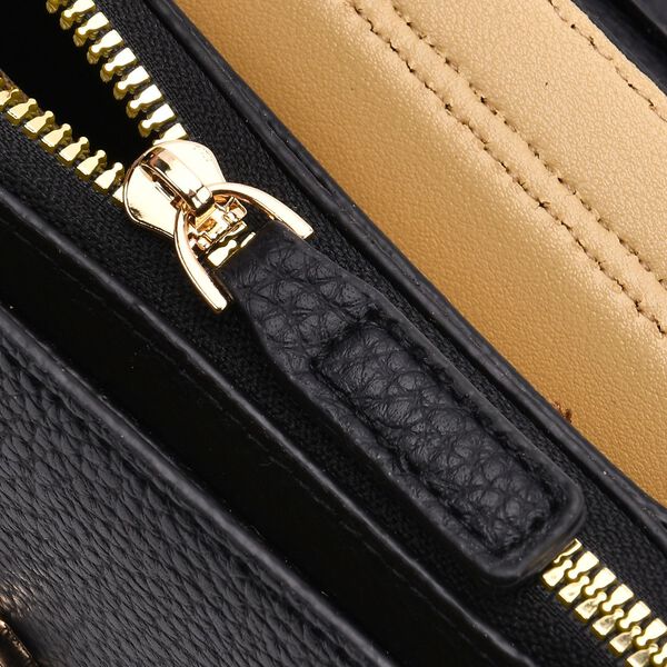 Crossbody-Tasche mit &Uuml;berschlag, Gliederriemen und RFID-Schutz, 20x4x14 cm, Schwarz image number 6