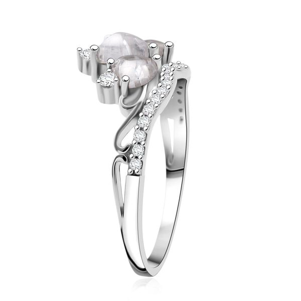 Lustro Stella Weißer Zirkonia Ring 925 Silber rhodiniert (Größe 21.00) image number 4