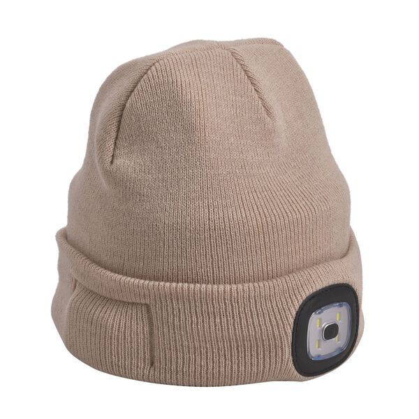 Strickmütze mit LED Licht, Beige image number 6