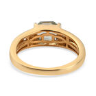 Prasiolith und Zirkon Ring 925 Silber Gelbgold Vermeil  ca. 1,18 ct image number 5