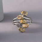 Citrin Bypass-Ring, Edelstahl  ca. 2,25 ct image number 1