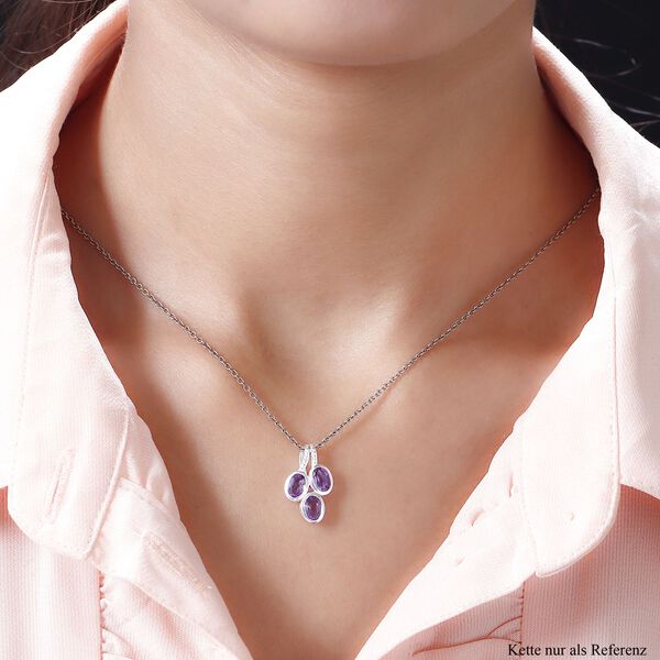 Afrikanischer Amethyst-Anh&auml;nger, 925 Silber ca. 1,36 ct image number 2