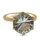 Prasiolite Solitär Ring 925 Silber Vergoldet image number 0
