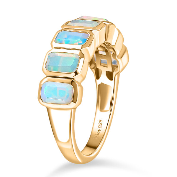 D'Joy AA nat&uuml;rlicher, &auml;thiopischer Welo Opal Ring, 925 Silber in Goldton - 1,58 ct. image number 5