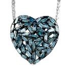 GP Heart Kollektion - blauer Diamant und blauer Saphir-Anhänger mit Kette in Silber image number 0