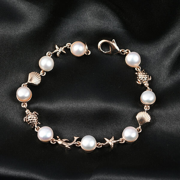 EVER TRUE Süßwasser Perle (7.5-8 mm) Armband ca. 19 cm Nickelfreies Messing 21.31 ct image number 1