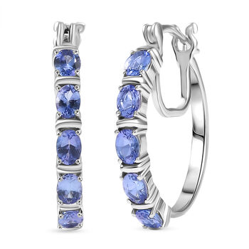 D'Joy Tansanit Ohrringe 925 Silber rhodiniert ca. 1,86 ct.