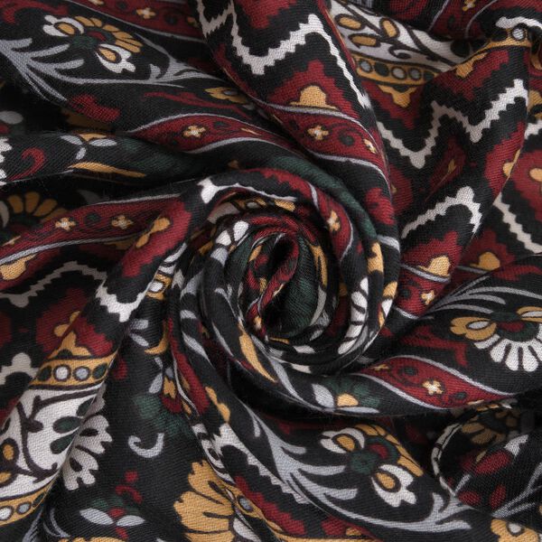 Wolkenweicher Schal mit G&auml;nsebl&uuml;mchen-Druck, Schwarz image number 5