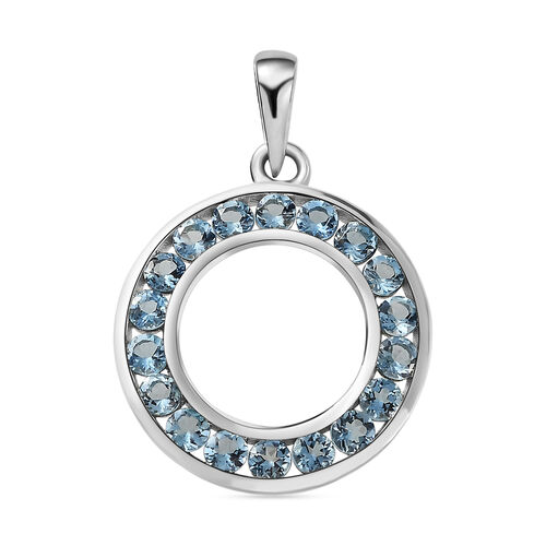 AAA Espirito Santo Aquamarin-Anhänger, 925 Silber platiniert ca. 1,40 ct image number 0