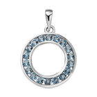 AAA Espirito Santo Aquamarin-Anhänger, 925 Silber platiniert ca. 1,40 ct