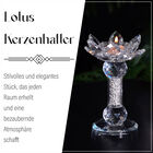 Lotus-Kerzenhalter mit silbernem synthetischem Kristall image number 1