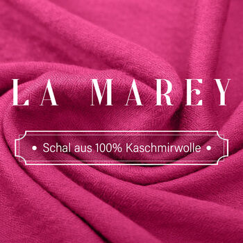 LA MAREY luxuri&ouml;ser und weicher Schal aus 100% Kaschmirwolle, 70x195 cm, Magenta