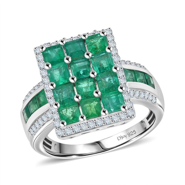 D&rsquo;joy AA Smaragd Ring 925 Silber rhodiniert (Gr&ouml;&szlig;e 19.00) ca. 3,15 ct image number 3