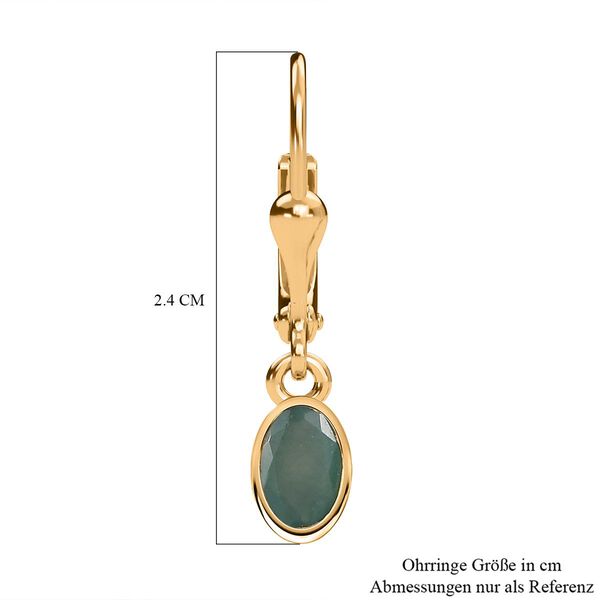 Grandidierit-Ohrringe, 925 Silber vergoldet ca. 0.88 ct image number 6