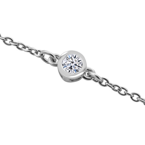LUXURIANT DIAMOND- SI-GH Labor Diamant Armband, 18cm, 925 Silber platiniert - 0,25 ct. image number 3