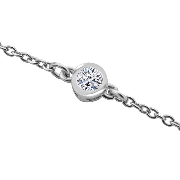 LUXURIANT 0,25 ct. SI-GH Labor Diamant Armband, 18cm, 925 Silber platiniert image number 3