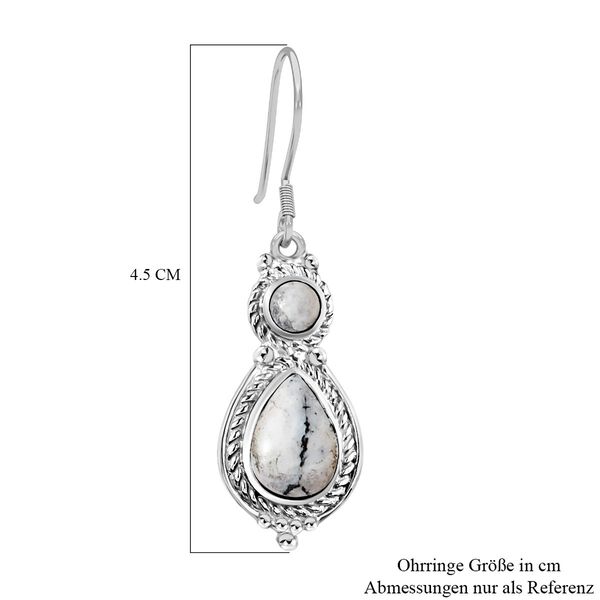 Wei&szlig;e B&uuml;ffel Ohrringe - 4,64 ct. image number 5