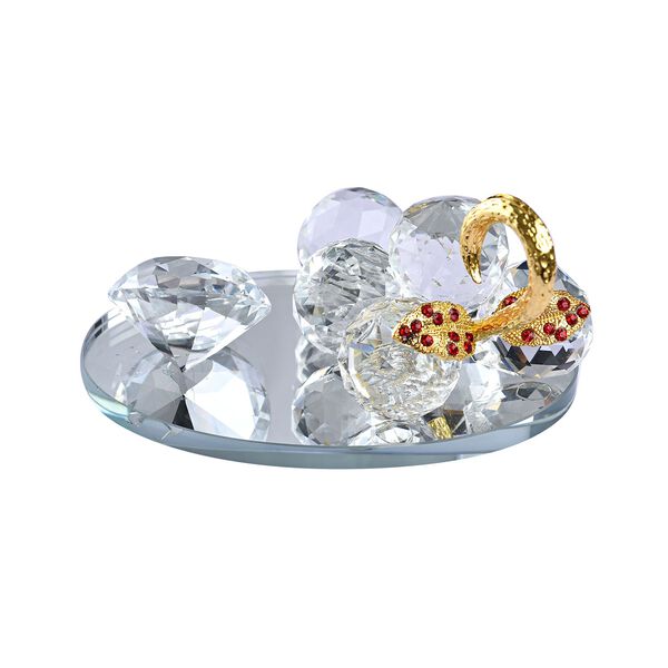 The 5th Season - Grapes with Diamonds Decoration  Size:L13.5*W9.5*H7cm Color:Transparent + gold + red Material:Glass + alloy Weight:469g image number 6