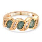 Grandidierit und Zirkon-Ring, 925 Silber vergoldet  ca. 0,84 ct image number 0
