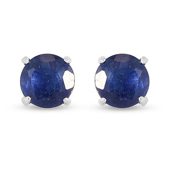 Masoala Saphir-Ohrstecker, (Fissure gef&uuml;llt), 925 Silber ca. 1.51 ct