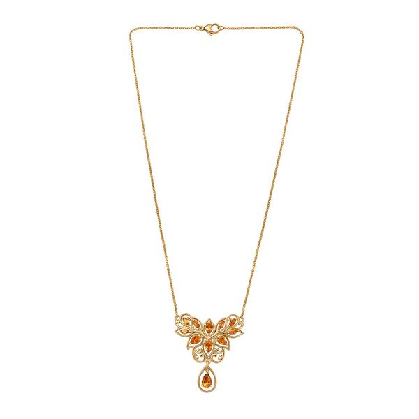 Serra Gaucha Citrin Halskette, 45 cm - 2,88 ct. image number 5