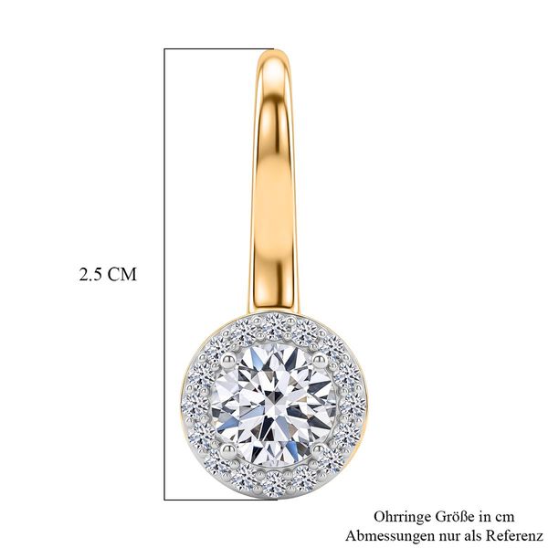 LUXURIANT DIAMOND - Lab Grown Diamant SI-GH SGL zertifiziert Ohrringe 925 Silber 750 Gelbgold vermeil ca. 3.00 ct image number 5
