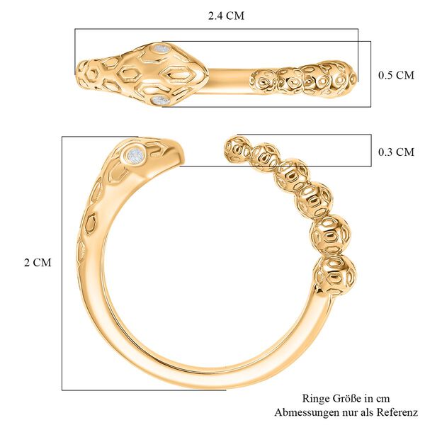 GP Trinofo Kollektion - Kanchanaburi blauer Saphir Schlangen-Ring mit Diamantakzenten image number 7